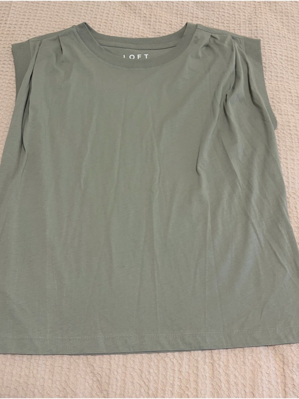 LOFT Olive Green Muscle Tank Top - Picture 2 of 2